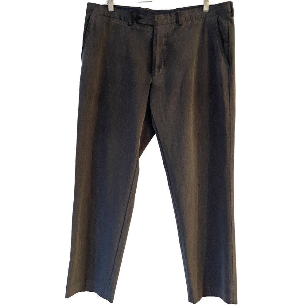 Nautica Size W 40 x L‎ 30 Mens Gray Dress Pants Slacks Straight Leg Flat Front